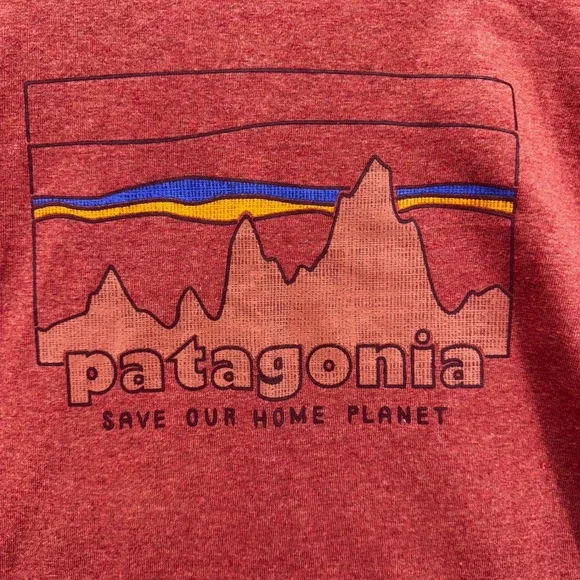 Patagonia Womens L/S '73 Skyline Responsibili-Tee Size L Rosehip Outdoor Graphic - Picture 4 of 11